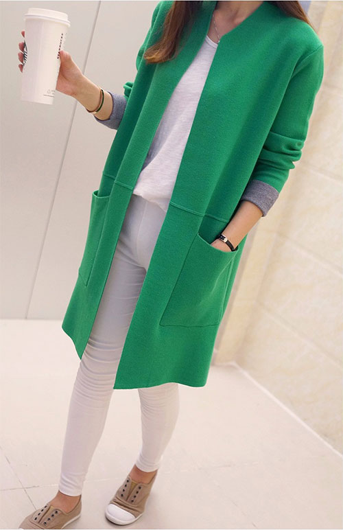 зеленый текстильный кардиган