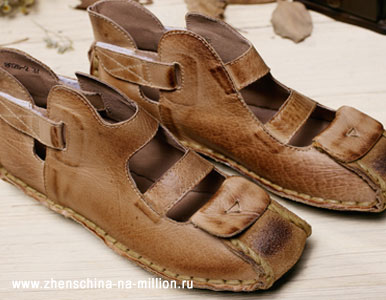 кожаные сандалии в бохо стиле