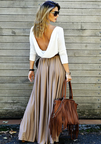 плиссированная юбка коричневая